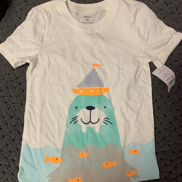 NWT Carters Jersey Shirt and Short Set - Picture 4 of 4